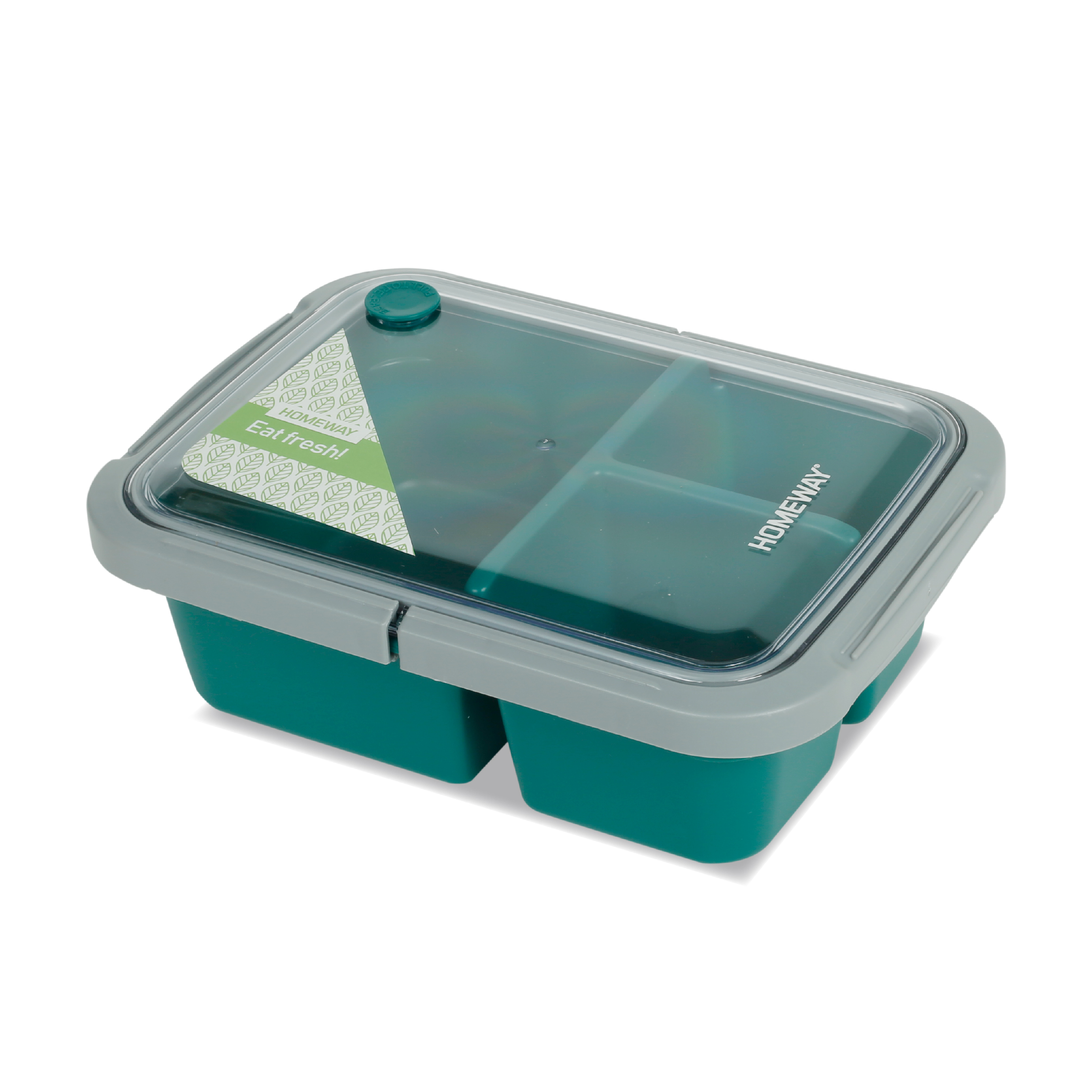 Homeway Air Tight Lunch Box With 3Compartments-1200Ml HW3745