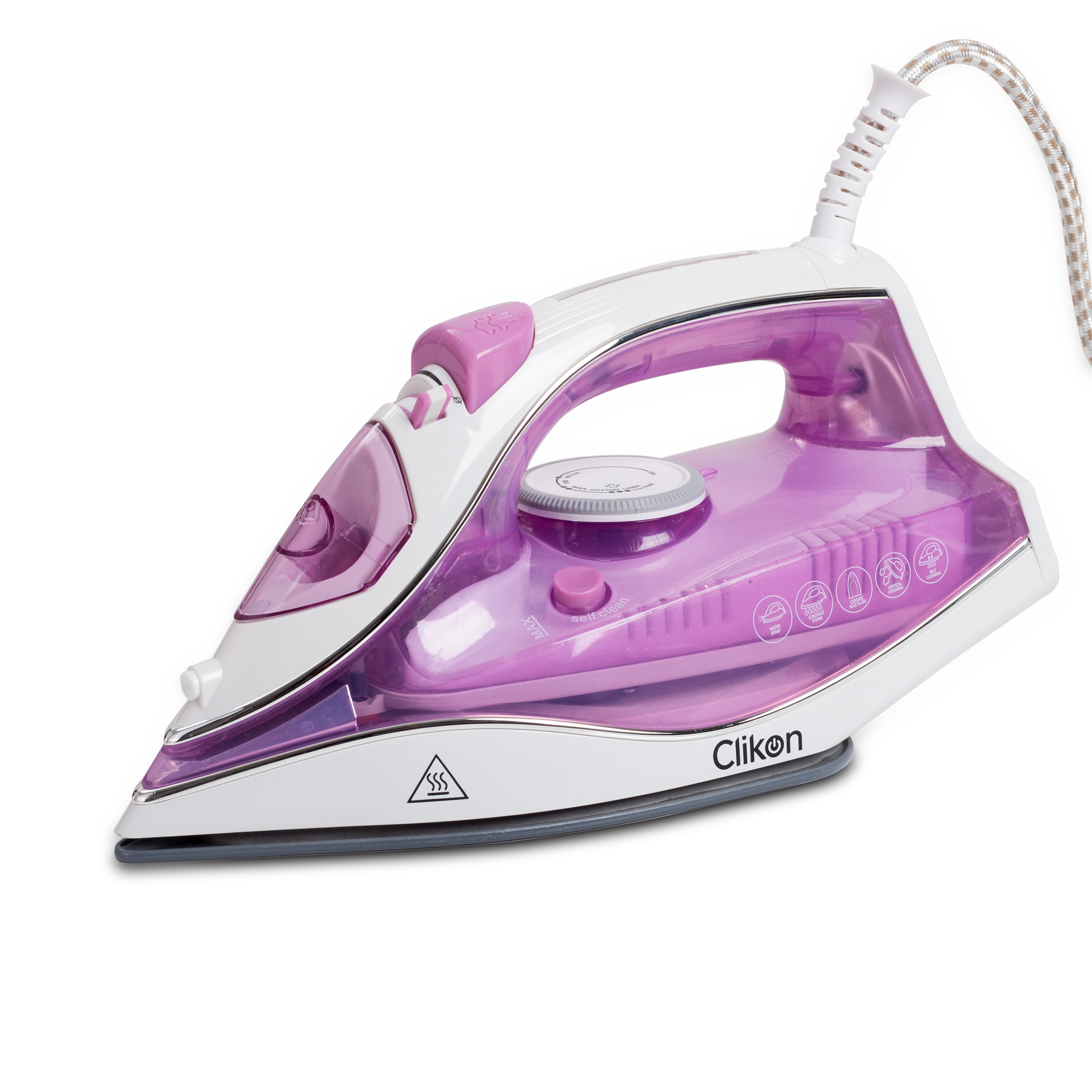 Clikon Steam Iron Box With Ceramic Coated Non-Stick Soleplate & Self Clean Function -Ck4131