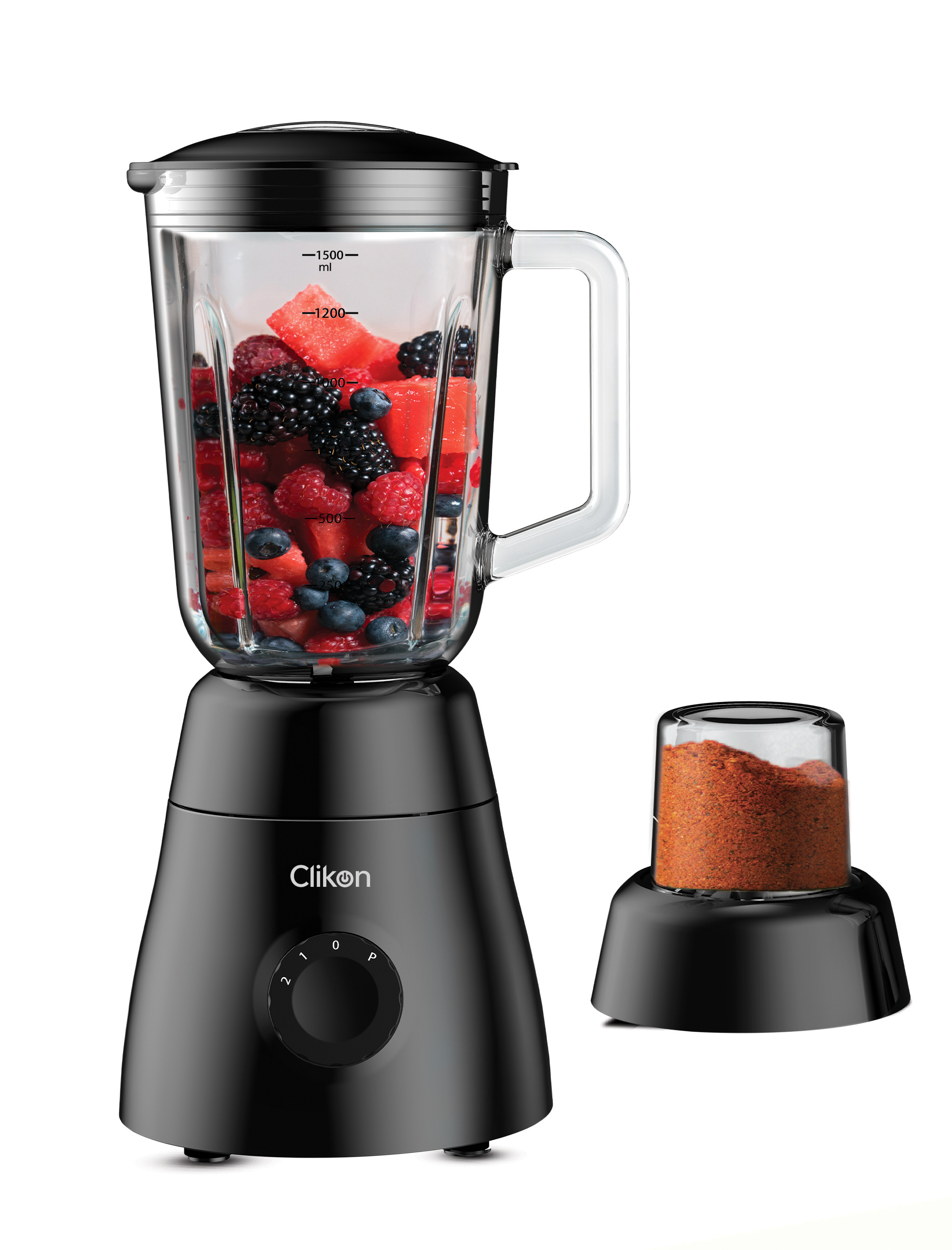 Clikon 2 In 1 Glass Blender 2 Speed Settings With Pulse Control-Ck2674