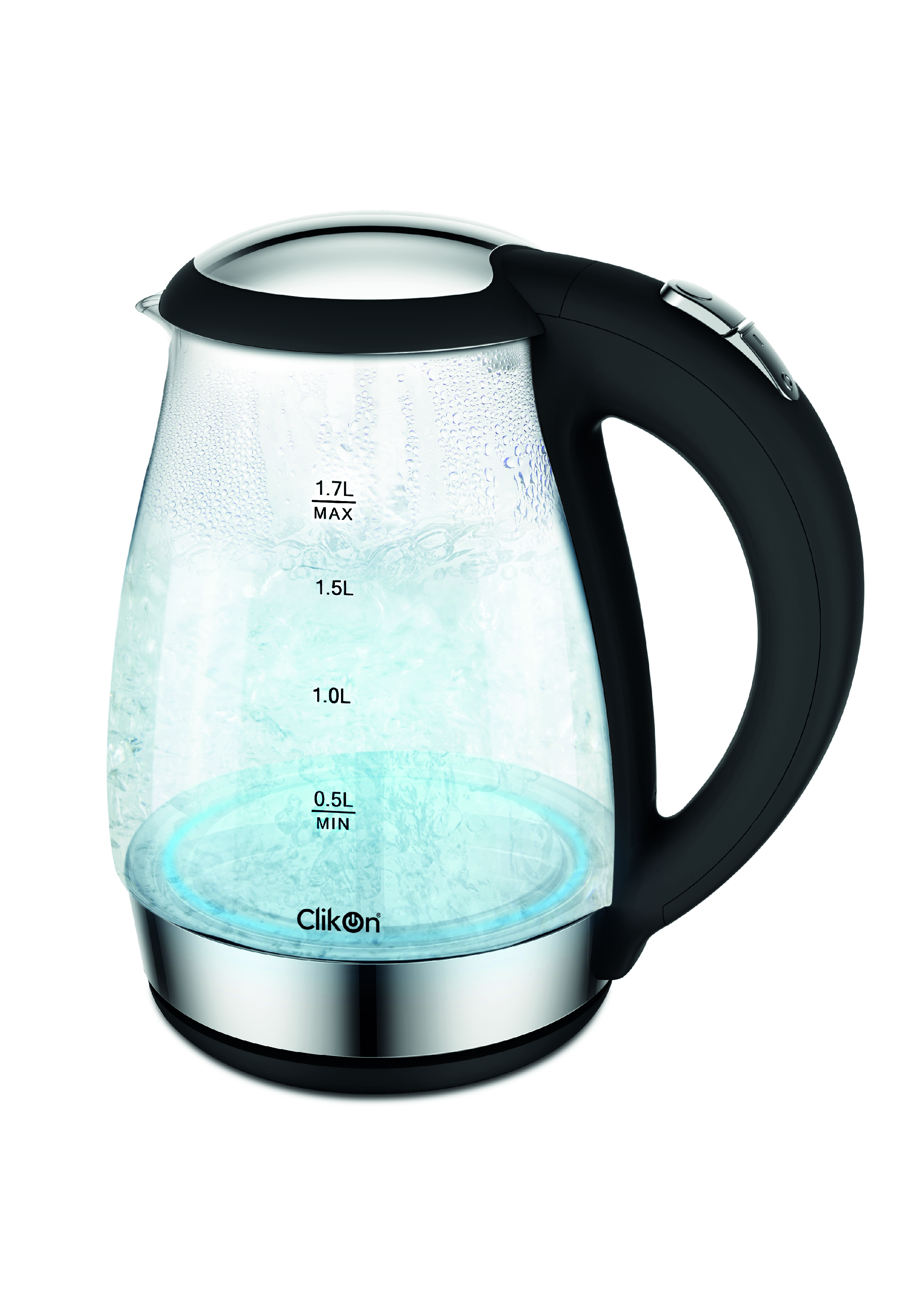 Clikon 1.7 Electric Kettle Glass Body With Led Glow Indicator - CK5128