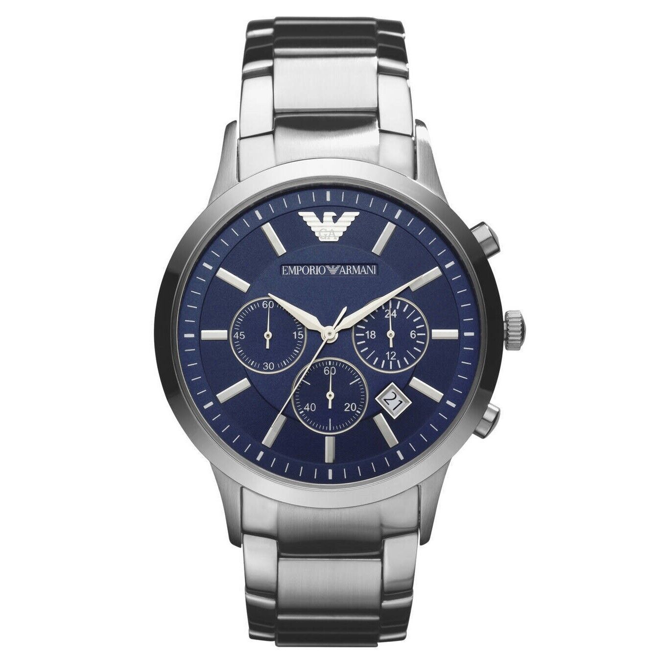Armani Silver Blue Watch