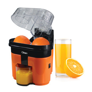 Clikon - Juice Extractor, Citrus Orange & Black Coloring, Dual Squeezers - Ck2258
