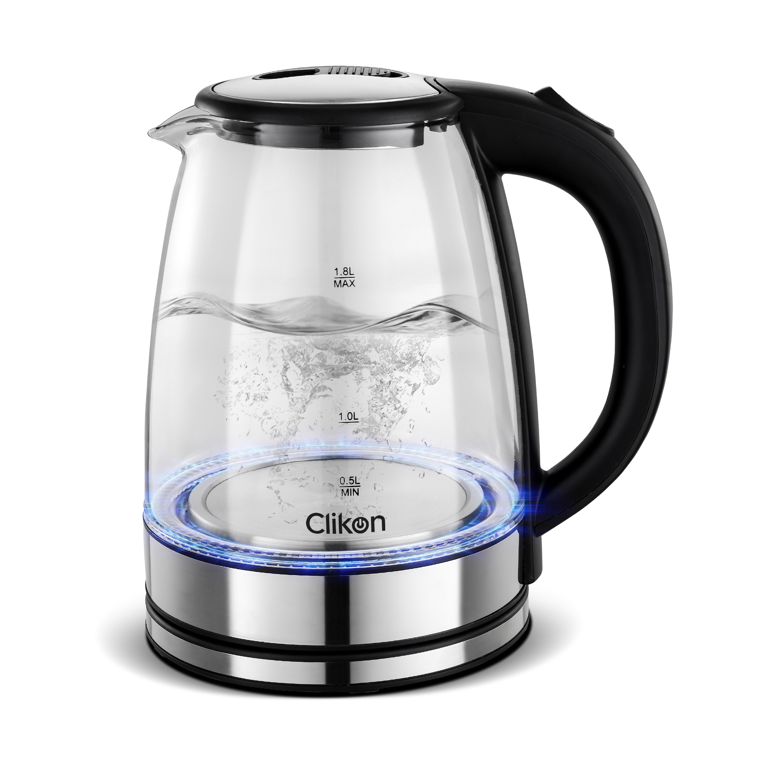 Clikon Glass Body Electric Kettle with LED Glow Indicator-1.8L - CK5138