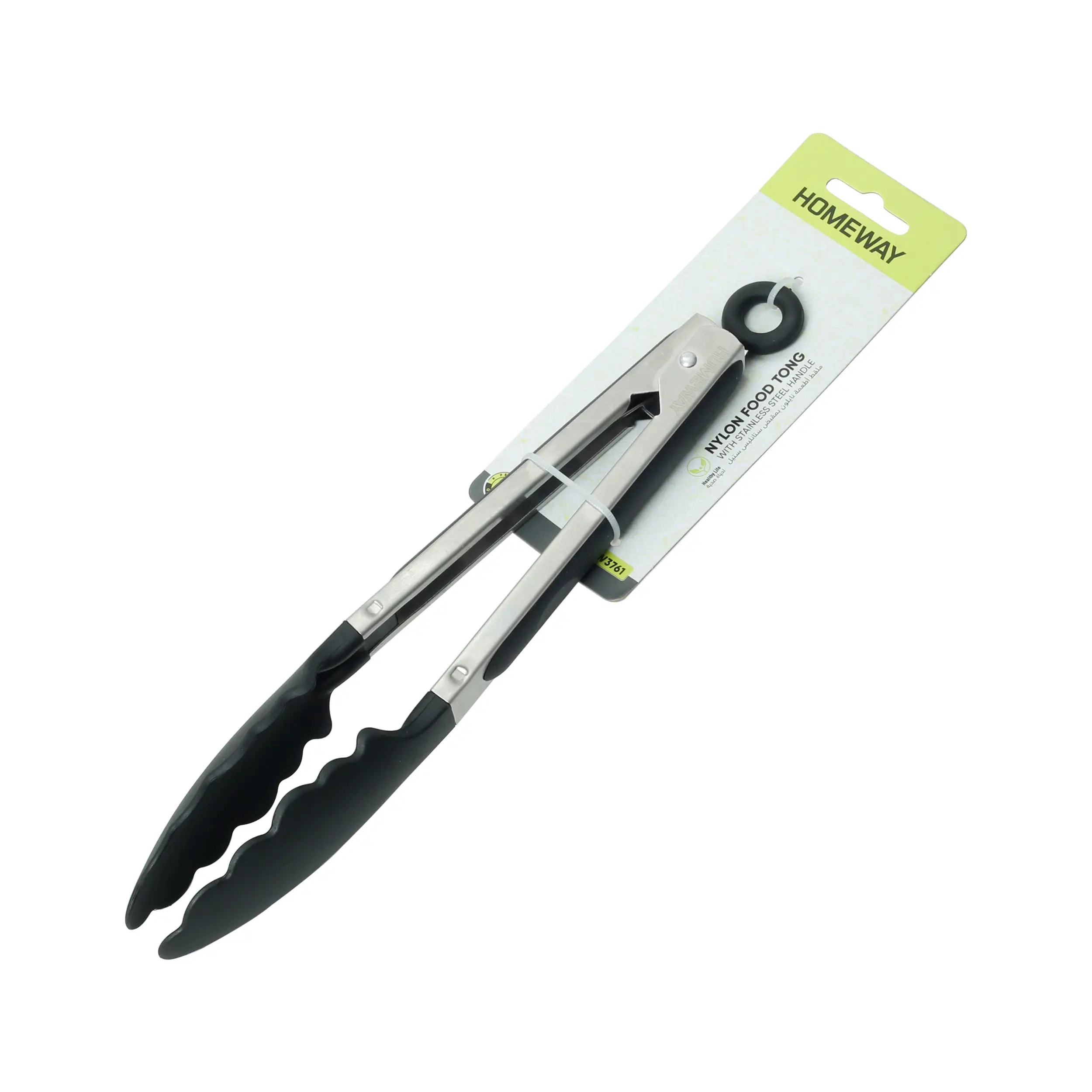 Homeway Nylon Food Tong With Stainless Steel Handle HW3766